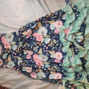 Girls Floral Print Dress